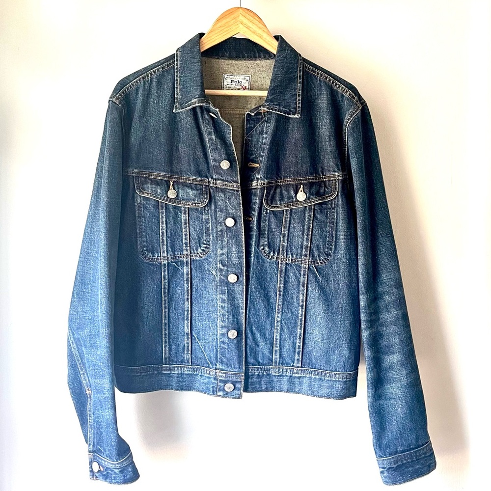 Ralph Lauren Polo Dungaree Dark Blue Jean Jacket - Like New - Medium
